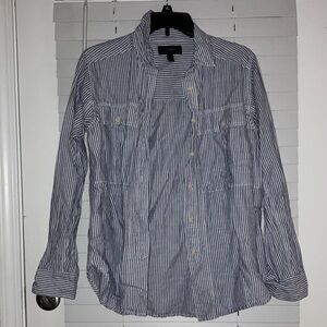 J. Crew Blue Striped Shirt